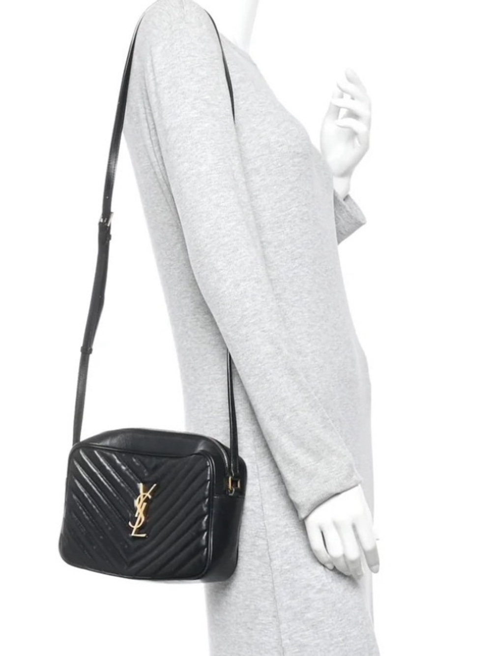 Saint Laurent Lou Camera Bag Matelasse Chevron w/COA